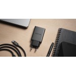 Nomad AC οικιακός Φορτιστής τοίχου 40W, Slim με EU, USB-C, GaN Technology - Carbid ΜΑΥΡΟ - NM014773858
