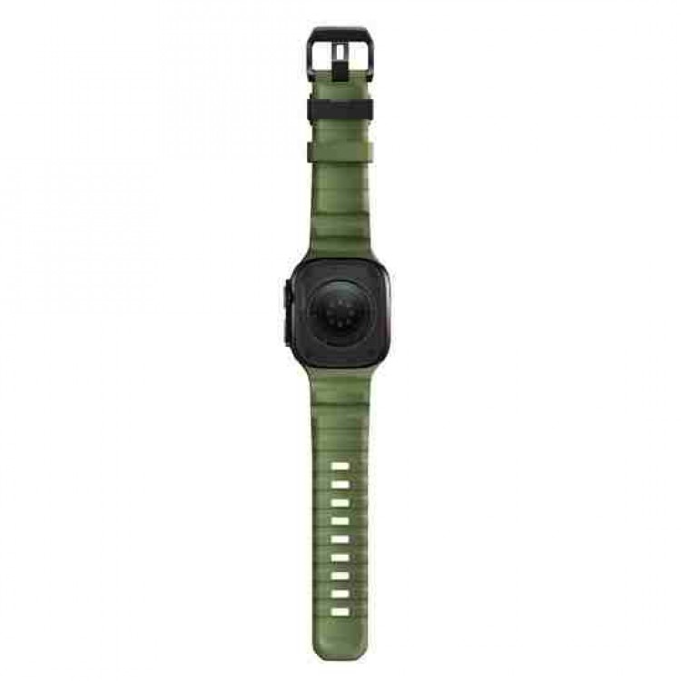 NOMAD Rocky Point Sport Band FKM rubber Strap ΑΔΙΑΒΡΟΧΟ για Apple Watch SERIES 4,5,6,SE,8,9 & ULTRA - 42mm-44mm-45mm-49mm - FOREST ΠΡΑΣΙΝΟ ΜΑΥΡΟ - NM014797858