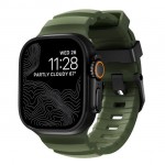 NOMAD Rocky Point Sport Band FKM rubber Strap ΑΔΙΑΒΡΟΧΟ για Apple Watch SERIES 4,5,6,SE,8,9 & ULTRA - 42mm-44mm-45mm-49mm - FOREST ΠΡΑΣΙΝΟ ΜΑΥΡΟ - NM014797858