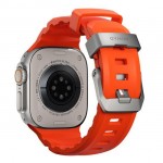 NOMAD Rocky Point Sport Band FKM rubber Strap ΑΔΙΑΒΡΟΧΟ για Apple Watch SERIES 4,5,6,SE,8,9 & ULTRA 1/2, Apple Series 10 46mm - 42/44/45/46/49mm - Magma ΠΟΡΤΟΚΑΛΙ Natural TITANIUM - NM014872858