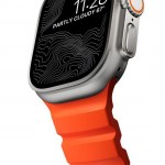 NOMAD Rocky Point Sport Band FKM rubber Strap ΑΔΙΑΒΡΟΧΟ για Apple Watch SERIES 4,5,6,SE,8,9 & ULTRA 1/2, Apple Series 10 46mm - 42/44/45/46/49mm - Magma ΠΟΡΤΟΚΑΛΙ Natural TITANIUM - NM014872858