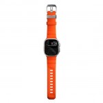 NOMAD Rocky Point Sport Band FKM rubber Strap ΑΔΙΑΒΡΟΧΟ για Apple Watch SERIES 4,5,6,SE,8,9 & ULTRA 1/2, Apple Series 10 46mm - 42/44/45/46/49mm - Magma ΠΟΡΤΟΚΑΛΙ Natural TITANIUM - NM014872858