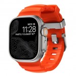 NOMAD Rocky Point Sport Band FKM rubber Strap ΑΔΙΑΒΡΟΧΟ για Apple Watch SERIES 4,5,6,SE,8,9 & ULTRA 1/2, Apple Series 10 46mm - 42/44/45/46/49mm - Magma ΠΟΡΤΟΚΑΛΙ Natural TITANIUM - NM014872858