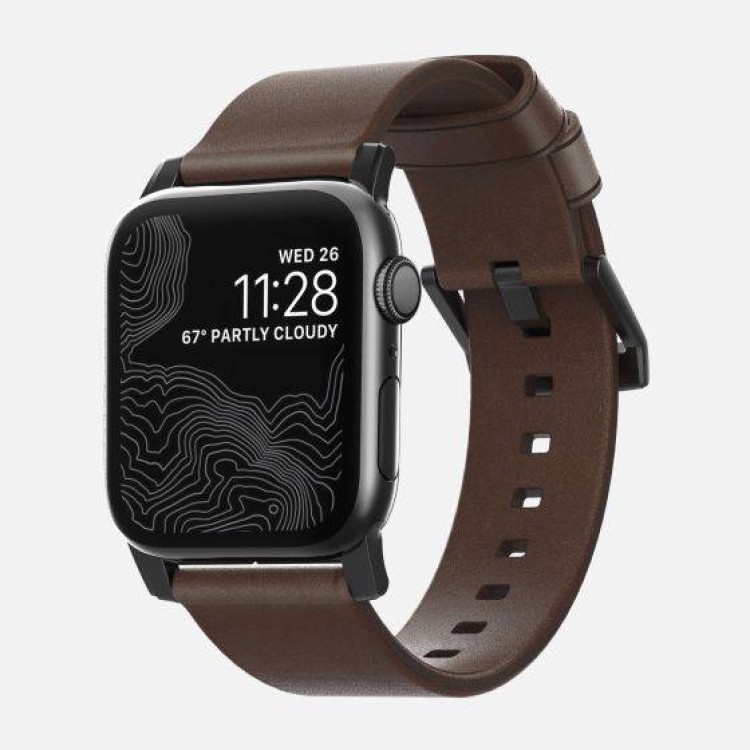 Nomad Horween Δερμάτινο Strap Modern για Apple Watch SERIES - 49mm/45mm/44mm/42mm - ΚΑΦΕ