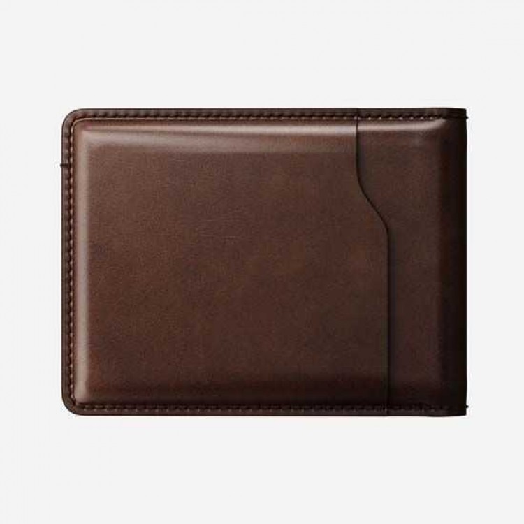 NOMAD Horween Δερμάτινο Bifold Πορτοφόλι - ΚΑΦΕ - NM500R0UA0