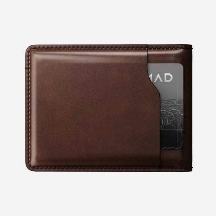 NOMAD Horween Δερμάτινο Bifold Πορτοφόλι - ΚΑΦΕ - NM500R0UA0
