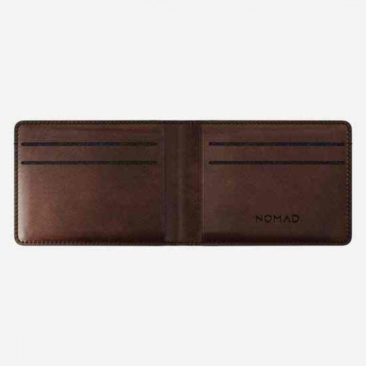 NOMAD Horween Δερμάτινο Bifold Πορτοφόλι - ΚΑΦΕ - NM500R0UA0