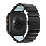 Nomad Stratos Titanium Grade 4 BAND FKM Μπρασελέ Μεταλλικό για Apple Watch SERIES - 42/44/45/46/49mm ULTRA 1/2/3 - ΜΑΥΡΟ ΤΙΤΑΝΙΟ / Icy ΜΠΛΕ Glow - NM009896858 