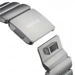 Nomad Stratos Titanium Grade 4 BAND FKM Μπρασελέ Μεταλλικό για Apple Watch SERIES - 42/44/45/46/49mm ULTRA 1/2/3 - Natural ΤΙΤΑΝΙΟ / Icy ΜΠΛΕ Glow - NM009902858 