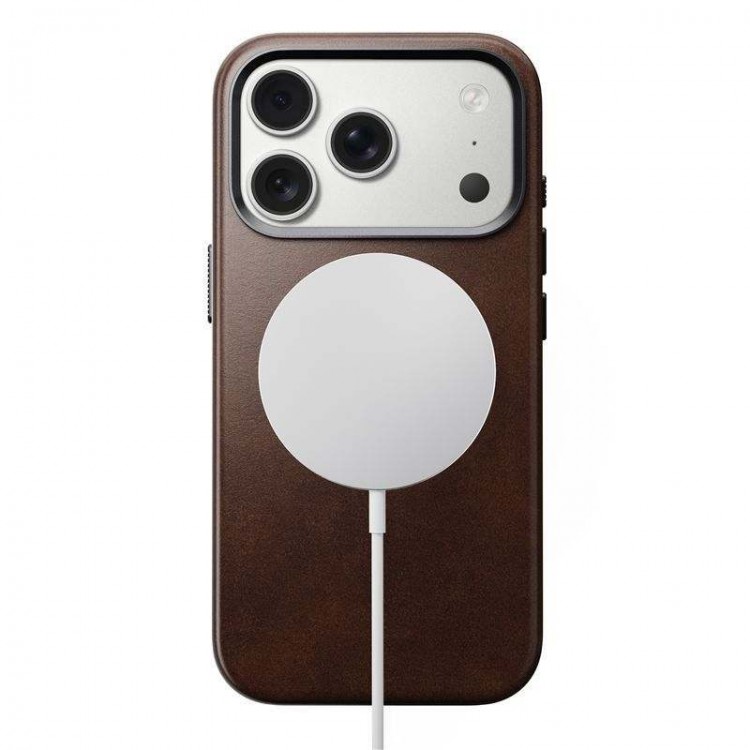 NOMAD θήκη δερμάτινη Traditional Horween MagSafe για Apple iPhone 17 PRO MAX 6.9 2025 - rustic ΚΑΦΕ - NM011918858