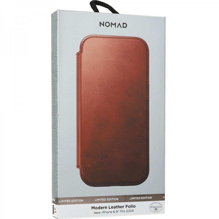 NOMAD θήκη δερμάτινη RUGGED MODERN SE Horween MagSafe για Apple iPhone 16 Pro Max 6.9 2024 - Olde Dublin ΚΑΦΕ -  NM01397885