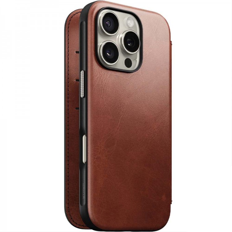 NOMAD θήκη δερμάτινη RUGGED MODERN SE Horween MagSafe για Apple iPhone 16 Pro Max 6.9 2024 - Olde Dublin ΚΑΦΕ -  NM01397885