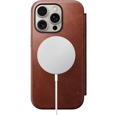 NOMAD θήκη δερμάτινη RUGGED MODERN SE Horween MagSafe για Apple iPhone 16 Pro 6.3 2024 - Olde Dublin ΚΑΦΕ - NM01398585