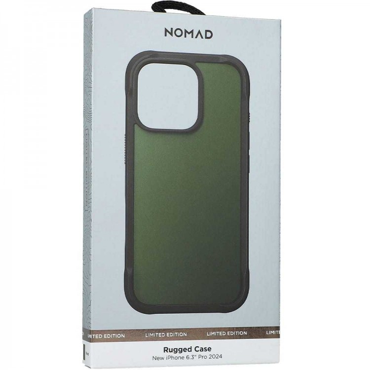 NOMAD θήκη Rugged Protective MagSafe SE με Πολυκαρβονικό πλαίσιο για Apple iPhone 16 Pro 6.3 2024 - Forest ΠΡΑΣΙΝΟ ΧΑΚΙ - NM01378785