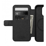 NOMAD θήκη Πορτοφόλι δερμάτινη Horween Modern Folio Rugged rustic MagSafe για Apple iPhone 15 PRO 6.1 2023 - ΜΑΥΡΟ - NM01626985