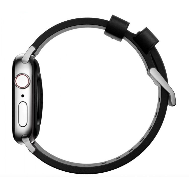 Nomad Δερμάτινο Strap Modern για Apple Watch SERIES - 42/44/45/46/49mm ULTRA 1/2 - ΜΑΥΡΟ ΑΣΗΜΙ - NM01908685