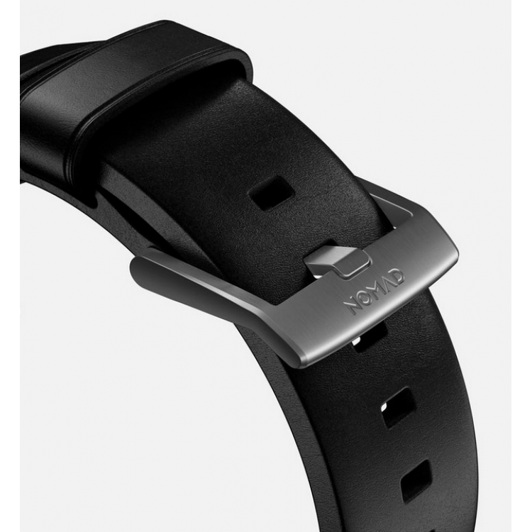Nomad Δερμάτινο Strap Modern για Apple Watch SERIES - 42/44/45/46/49mm ULTRA 1/2 - ΜΑΥΡΟ ΑΣΗΜΙ - NM01908685