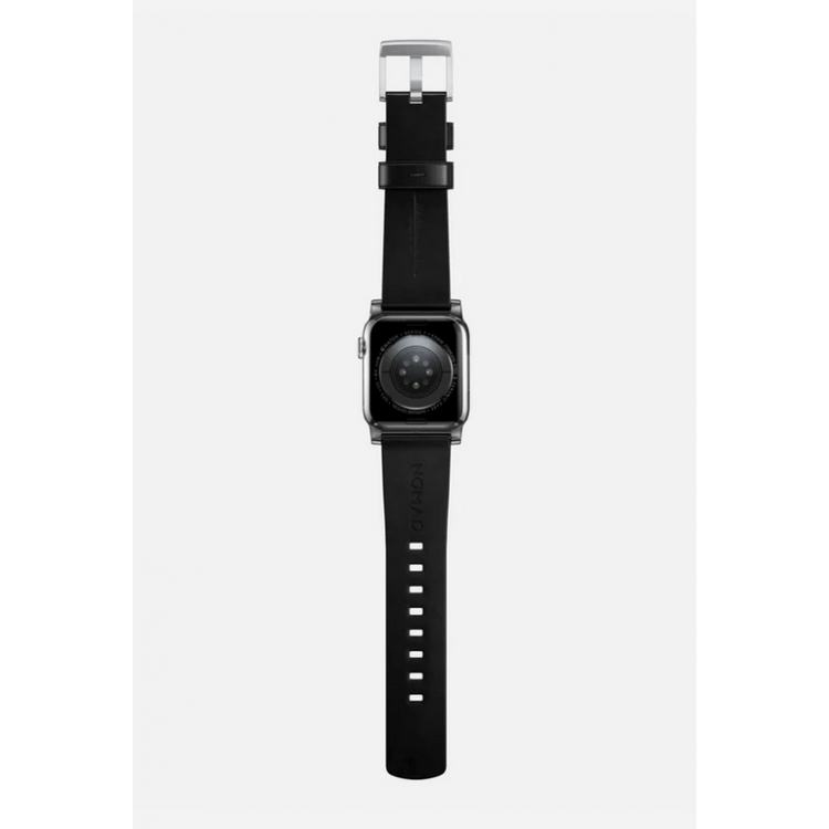 Nomad Δερμάτινο Strap Modern για Apple Watch SERIES - 42/44/45/46/49mm ULTRA 1/2 - ΜΑΥΡΟ ΑΣΗΜΙ - NM01908685