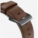 Nomad Δερμάτινο λουράκι Modern για Apple Watch SERIES , Apple Watch Ultra (49mm) 8/7 (45mm)/6/SE/5/4 (44mm)/3/2/1 (42mm) - ΚΑΦΕ ΑΣΗΜΙ - NM01907985