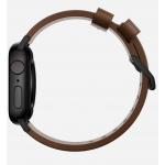 Nomad Δερμάτινο λουράκι Modern για Apple Watch SERIES , Apple Watch Ultra (49mm) 8/7 (45mm)/6/SE/5/4 (44mm)/3/2/1 (42mm) - ΚΑΦΕ ΜΑΥΡΟ - NM01197485