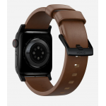 Nomad Δερμάτινο λουράκι Modern για Apple Watch SERIES , Apple Watch Ultra (49mm) 8/7 (45mm)/6/SE/5/4 (44mm)/3/2/1 (42mm) - ΚΑΦΕ ΜΑΥΡΟ - NM01197485