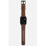 Nomad Δερμάτινο λουράκι Modern για Apple Watch SERIES , Apple Watch Ultra (49mm) 8/7 (45mm)/6/SE/5/4 (44mm)/3/2/1 (42mm) - ΚΑΦΕ ΜΑΥΡΟ - NM01197485