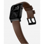 Nomad Δερμάτινο λουράκι Modern για Apple Watch SERIES , Apple Watch Ultra (49mm) 8/7 (45mm)/6/SE/5/4 (44mm)/3/2/1 (42mm) - ΚΑΦΕ ΜΑΥΡΟ - NM01197485