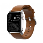 Nomad Δερμάτινο λουράκι Modern για Apple Watch SERIES , Apple Watch Ultra (49mm) 8/7 (45mm)/6/SE/5/4 (44mm)/3/2/1 (42mm) - english tan ΚΑΦΕ ΑΣΗΜΙ - NM01805885