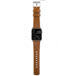 Nomad Δερμάτινο λουράκι Modern για Apple Watch SERIES , Apple Watch Ultra (49mm) 8/7 (45mm)/6/SE/5/4 (44mm)/3/2/1 (42mm) - english tan ΚΑΦΕ ΑΣΗΜΙ - NM01805885