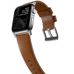 Nomad Δερμάτινο λουράκι Modern για Apple Watch SERIES , Apple Watch Ultra (49mm) 8/7 (45mm)/6/SE/5/4 (44mm)/3/2/1 (42mm) - english tan ΚΑΦΕ ΑΣΗΜΙ - NM01805885