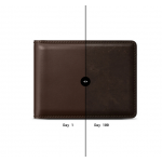 NOMAD Horween Δερμάτινο Bifold Πορτοφόλι - ΚΑΦΕ - NM500R0UA0