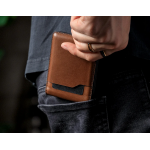NOMAD Horween Δερμάτινο Bifold Πορτοφόλι - ΚΑΦΕ - NM500R0UA0