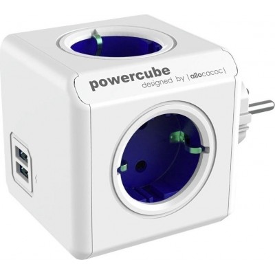 ALLOCACOC EU Power Cube USB PLUG ADAPTOR - BLUE