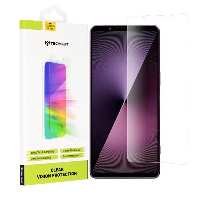 ERBORD Techsuit Γυαλί προστασίας Clear Vision 9H 111D Full Cover Glue Glass, 0.3MM για Sony Xperia 1 VII  - ΔΙΑΦΑΝΟ - KF2349093