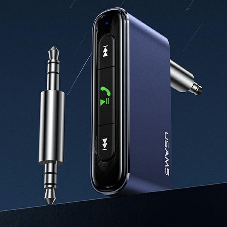 USAMS WIRELESS Adapter audio jack 3.5mm Bluetooth 5.0 - ΓΚΡΙ - US-SJ519