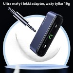 USAMS WIRELESS Adapter audio jack 3.5mm Bluetooth 5.0 - ΓΚΡΙ - US-SJ519