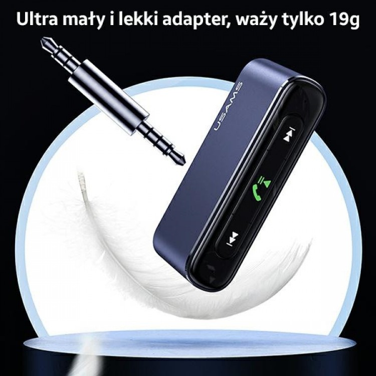 USAMS WIRELESS Adapter audio jack 3.5mm Bluetooth 5.0 - ΓΚΡΙ - US-SJ519