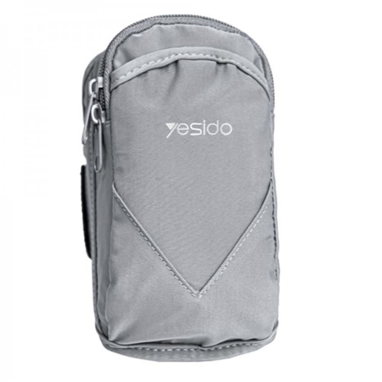 Yesido Sports Armband με Velcro, για SMARTPhones μέχρι 6.8" - ΓΚΡΙ - WB12