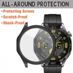 Θήκη ERBORD DEFENSE Frame για Huawei Watch GT 4 46MM + ΓΥΑΛΙ ΠΡΟΣΤΑΣΙΑΣ - ΜΑΥΡΟ