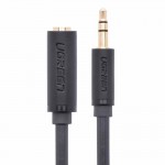 UGREEN AUX JACK AUDIO EXTENDER AUX 3,5 MM, Προσαρμογέας ακουστικών ήχου, 1M - ΓΚΡΙ - AV124 