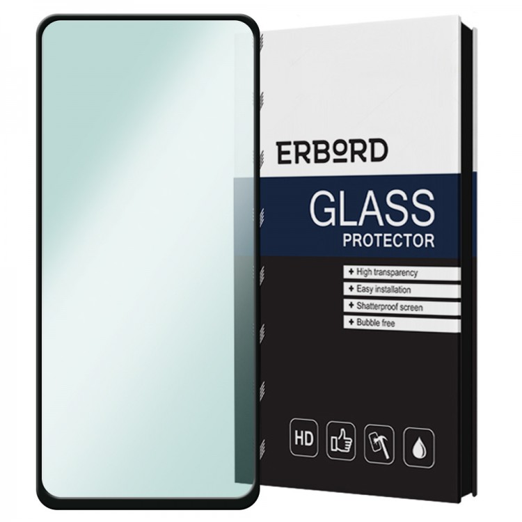 ERBORD 3D GLASS Γυαλί προστασίας 9H 0.3MM για OnePlus Nord 2 5G - ΜΑΥΡΟ