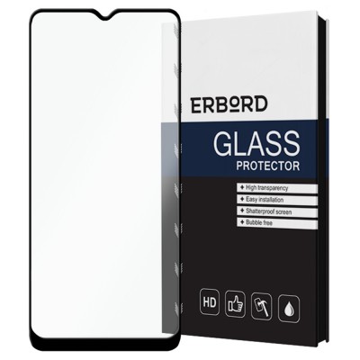 ERBORD 3D GLASS Tempered Glass 9H 0.3MM for Realme C21 - Black