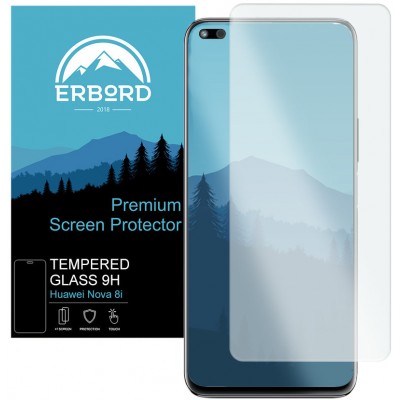 ERBORD 3D GLASS Tempered Glass Fullcover 3D 9H FULL CURVED 0.3MM for Huawei Nova 8i - CRYSTAL CLEAR