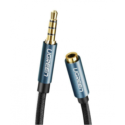 UGREEN AUX JACK AUDIO EXTENDER 3.5 MM, Αντάπτορας ήχου ακουστικών, 1M - ΜΠΛΕ - AV118