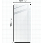 ERBORD Bizon Γυαλί προστασίας Edge 3D 9H Full Cover Glue Glass, 3D Curved 0.3MM για OnePlus 12 - ΔΙΑΦΑΝΟ ΜΑΥΡΟ - BIZ4059
