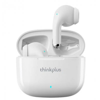 Lenovo BLUETOOTH Ασύρματα ακουστικά ThinkPlus LivePods Bluetooth 5.0, Wireless, Half-In-Ear,Touch Control Stereo Earbuds με 300mAh - ΛΕΥΚΟ - LP40-PRO