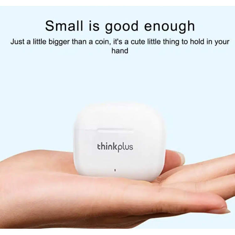 Lenovo BLUETOOTH Ασύρματα ακουστικά ThinkPlus LivePods Bluetooth 5.0, Wireless, Half-In-Ear,Touch Control Stereo Earbuds με 300mAh - ΛΕΥΚΟ - LP40-PRO
