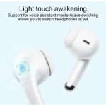Lenovo BLUETOOTH Ασύρματα ακουστικά ThinkPlus LivePods Bluetooth 5.0, Wireless, Half-In-Ear,Touch Control Stereo Earbuds με 300mAh - ΛΕΥΚΟ - LP40-PRO