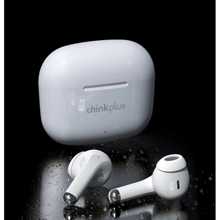 Lenovo BLUETOOTH Ασύρματα ακουστικά ThinkPlus LivePods Bluetooth 5.0, Wireless, Half-In-Ear,Touch Control Stereo Earbuds με 300mAh - ΛΕΥΚΟ - LP40-PRO