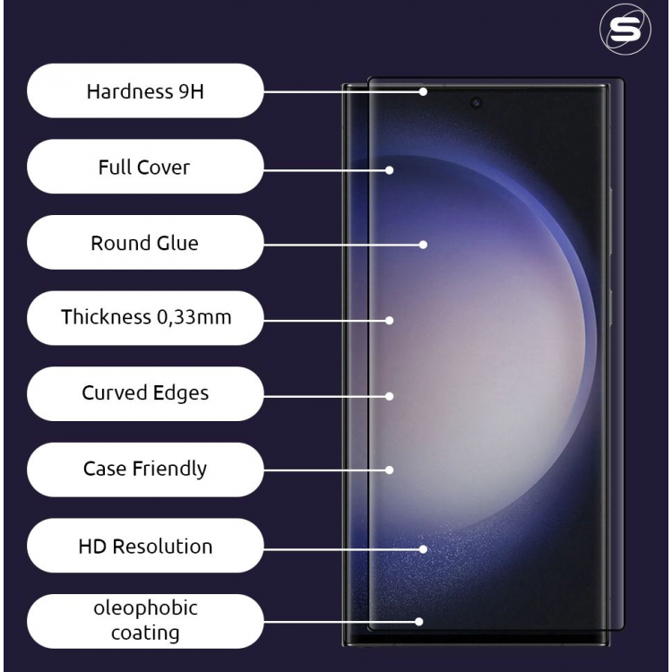 ERBORD Curvy Γυαλί προστασίας 9H Premium Full Cover Glass, 3D Curved 0.3MM για Xiaomi Redmi Note 15 Pro Plus 5G / Poco M8 Pro 5G - ΜΑΥΡΟ